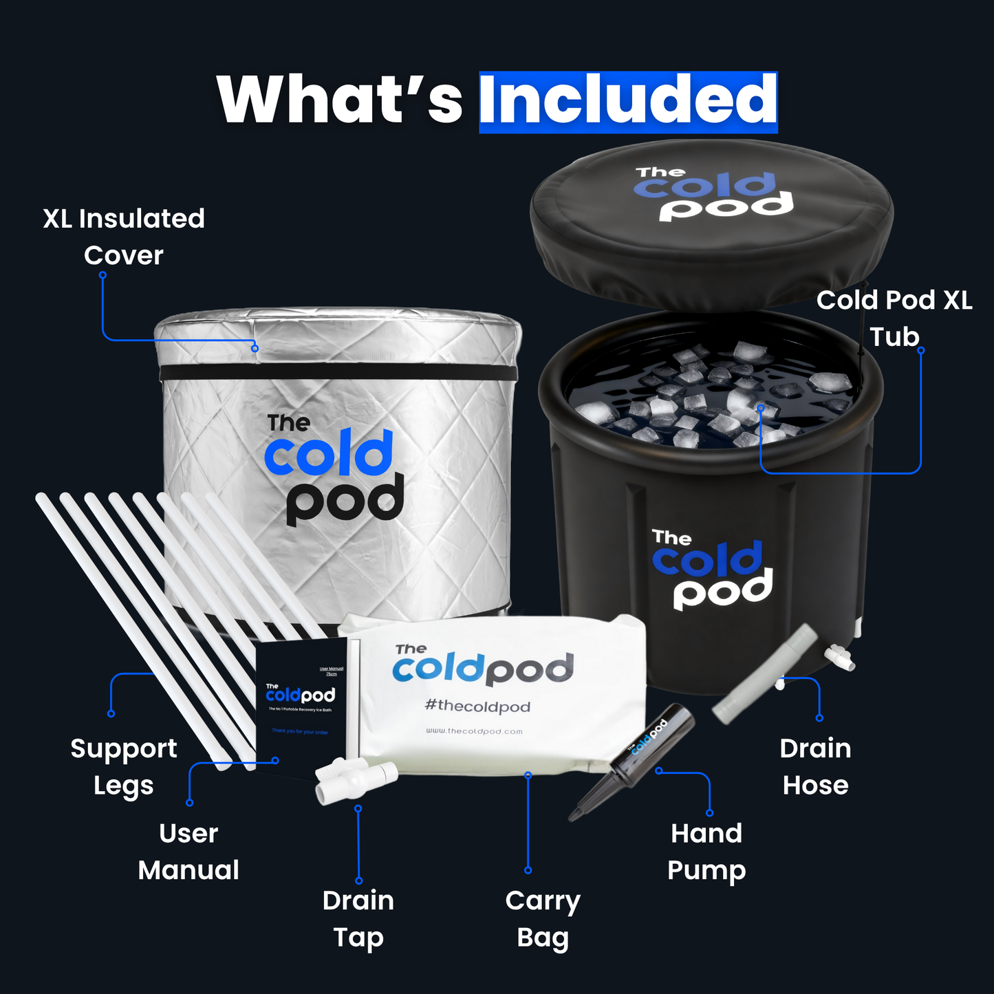 The Cold Pod Insulated Ice Bath Tub XL USA